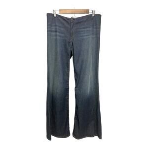 AG ADRIANO GOLDSCHMIED Women's the Suzie Q Blue Flare Jeans USA Size 32 Hippie